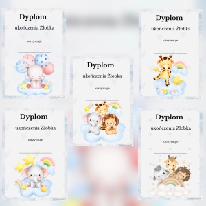 DYPLOMY UKOŃCZENIA ŻŁOBKA – 10 WZORÓW 😊