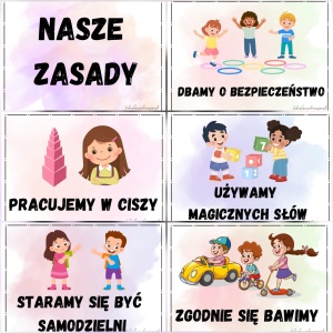 NASZE ZASADY / KODEKS PRZEDSZKOLAKA – WATERCOLOR 😊