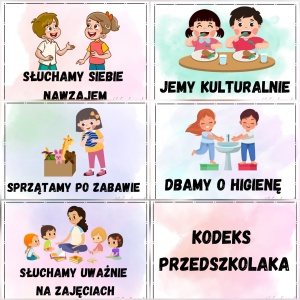 NASZE ZASADY / KODEKS PRZEDSZKOLAKA – WATERCOLOR 😊