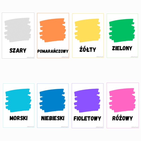 KOLORY / COLORS - PLANSZE EDUKACYJNE 😊 - Fabryka Wyobraźni