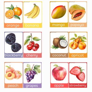 Flashcards – fruits 🍉🍇🍋