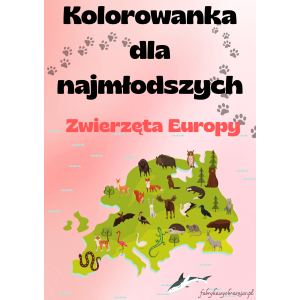 KOLOROWANKA DLA NAJMŁODSZYCH – ZWIERZĘTA EUROPY 😊