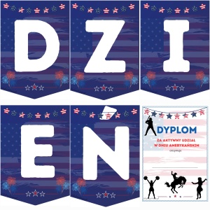 DZIEŃ AMERYKAŃSKI – NAPIS + DYPLOM 🇺🇲