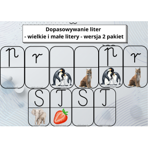 Dopasuj literę do obrazka – małe i wielkie litery – wersja 2 pakiet 😊