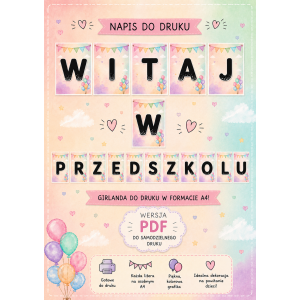WITAJ W PRZEDSZKOLU – GIRLANDA 😊